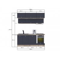 Bucatarie ZONE 200 FRONT PAL K002 / decor 0164